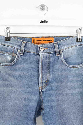 Jean droit Heron Preston Bleu en Coton