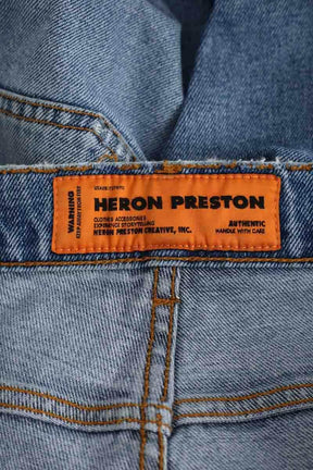Jean droit Heron Preston Bleu en Coton