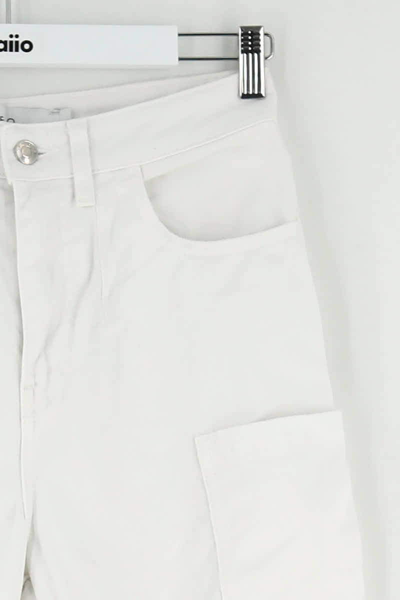 Jean droit Iro Blanc en Coton