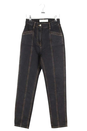 Jean droit Iro Noir en Coton, taille XS - Seconde Main