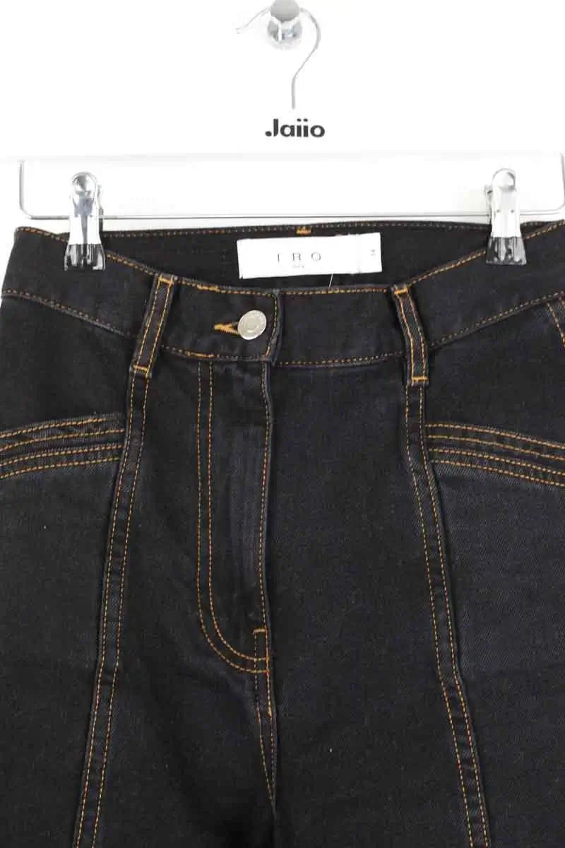 Jean droit Iro Noir en Coton