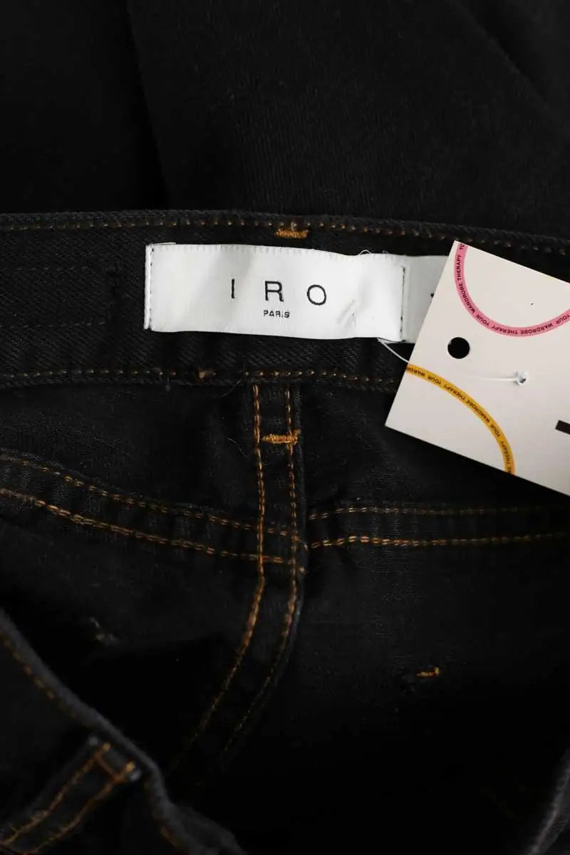 Jean droit Iro Noir en Coton