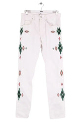 Jean droit Isabel Marant Blanc en Coton, taille M - Seconde Main