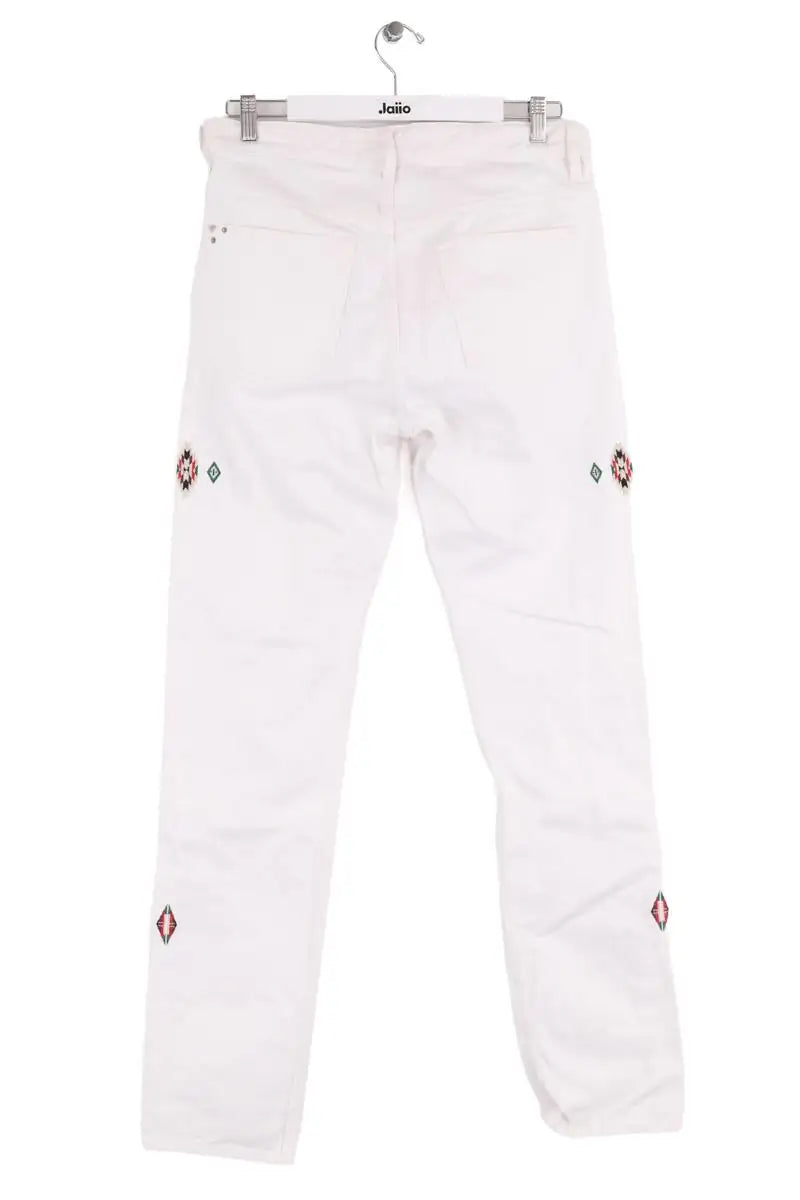 Jean droit Isabel Marant Blanc en Coton