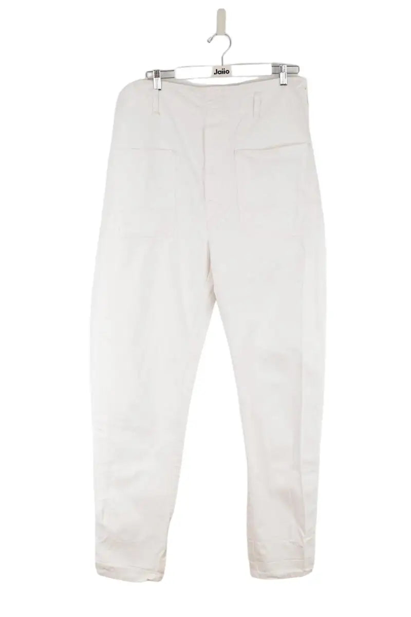 Jean droit Isabel Marant Blanc en Coton, taille M - Seconde Main