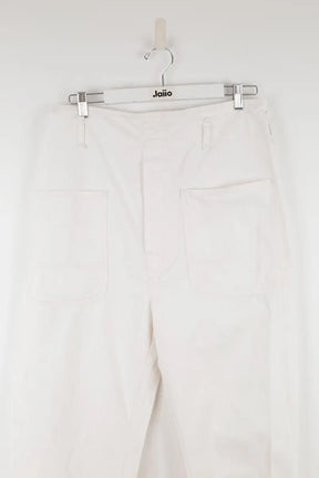 Jean droit Isabel Marant Blanc en Coton