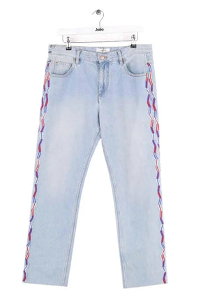 Jean droit Isabel Marant Bleu en Coton, taille XL - Seconde Main