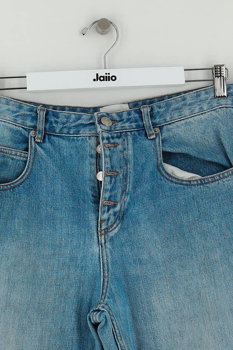 Jean droit Isabel Marant Bleu en Coton