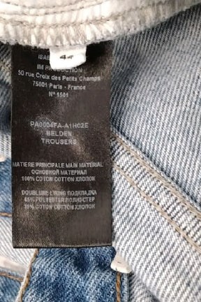Jean droit Isabel Marant Bleu en Coton