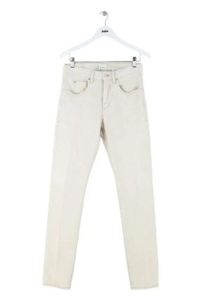 Jean droit Isabel Marant Ecru en Coton, taille S - Seconde Main