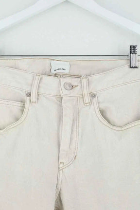 Jean droit Isabel Marant Ecru en Coton