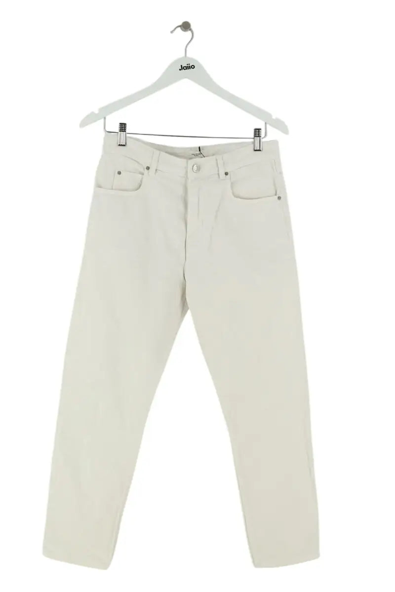 Jean droit Isabel Marant Étoile Blanc en Coton, taille S - Seconde Main