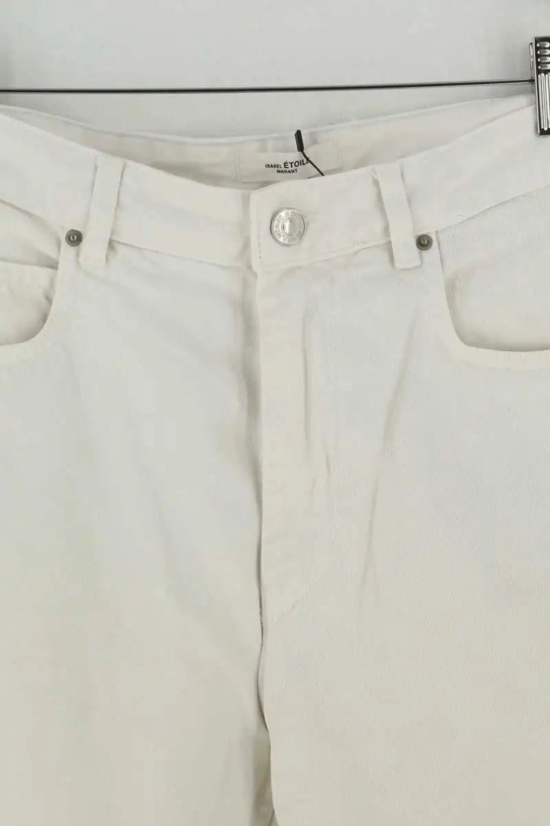 Jean droit Isabel Marant Étoile Blanc en Coton