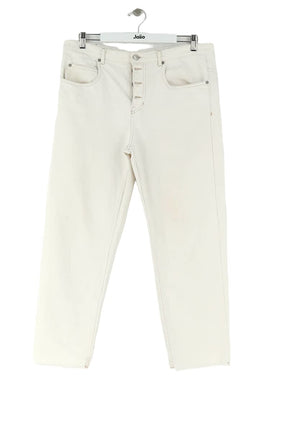 Jean droit Isabel Marant Étoile Blanc en Coton, taille XXL - Seconde Main