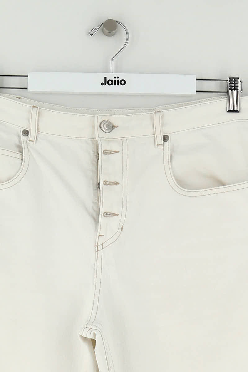 Jean droit Isabel Marant Étoile Blanc en Coton