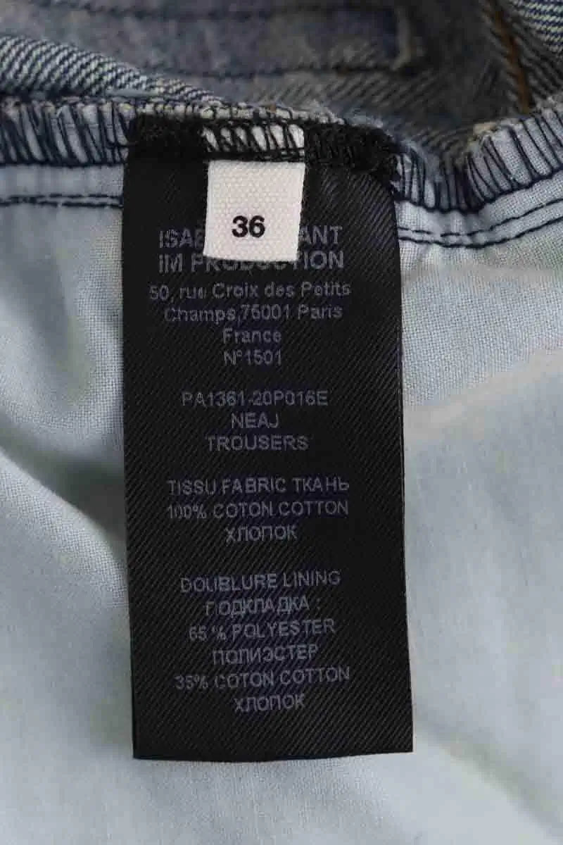Jean droit Isabel Marant Étoile Bleu en Coton
