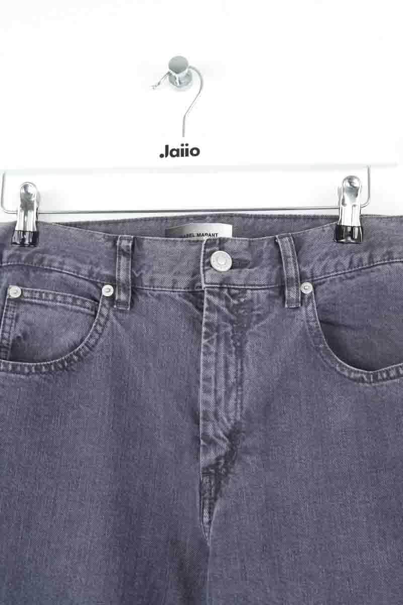 Jean droit Isabel Marant Gris en Coton