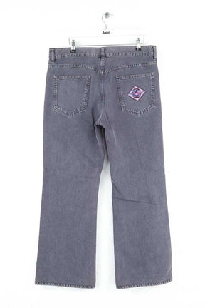 Jean droit Isabel Marant Gris en Coton