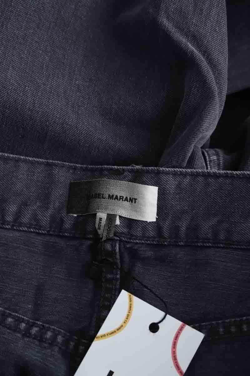 Jean droit Isabel Marant Gris en Coton