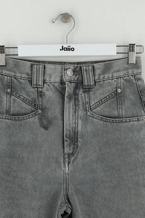 Jean droit Isabel Marant Gris en Coton