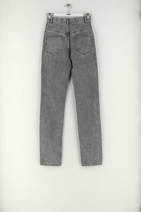 Jean droit Isabel Marant Gris en Coton
