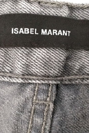 Jean droit Isabel Marant Gris en Coton