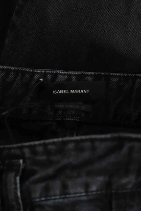 Jean droit Isabel Marant Noir en Coton