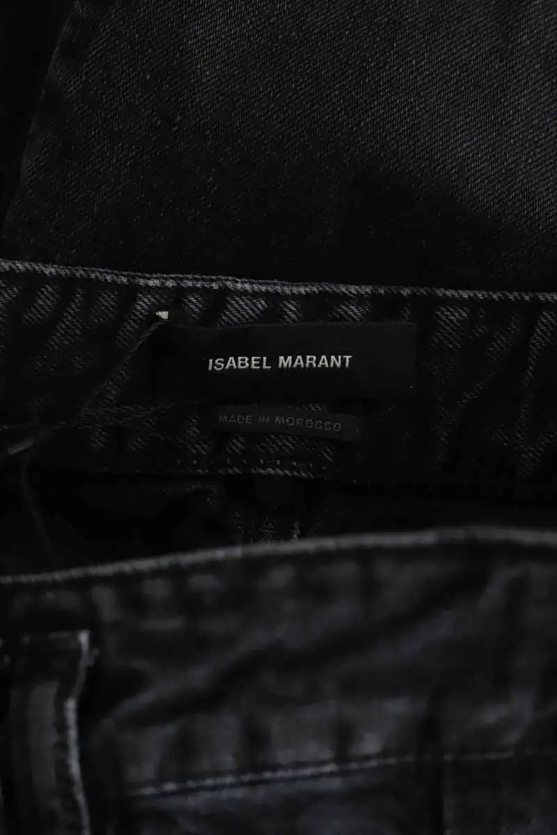 Jean droit Isabel Marant Noir en Coton