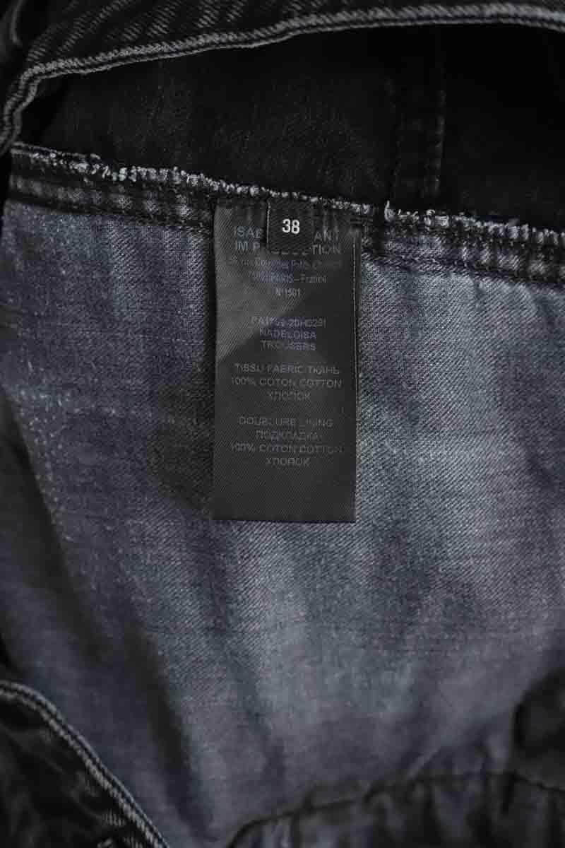 Jean droit Isabel Marant Noir en Coton
