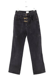 Jean droit Isabel Marant Noir en Coton, taille XS - Seconde Main