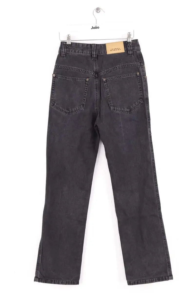 Jean droit Isabel Marant Noir en Coton