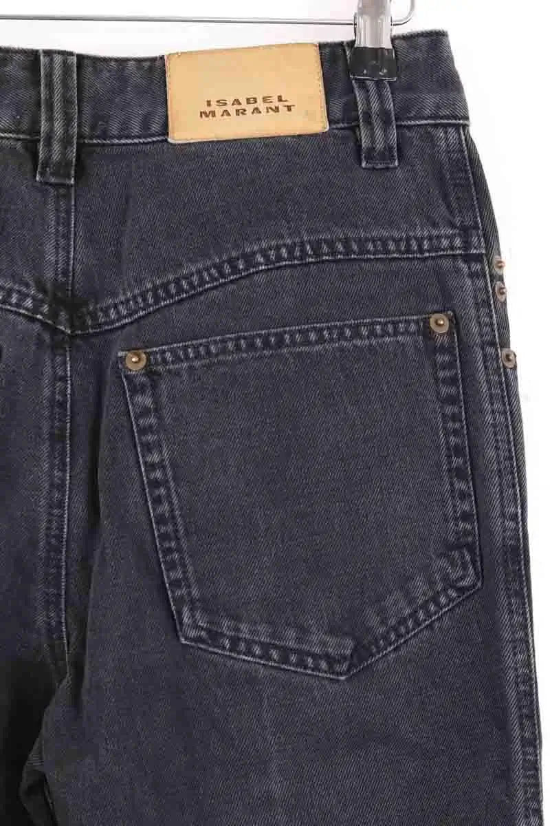 Jean droit Isabel Marant Noir en Coton
