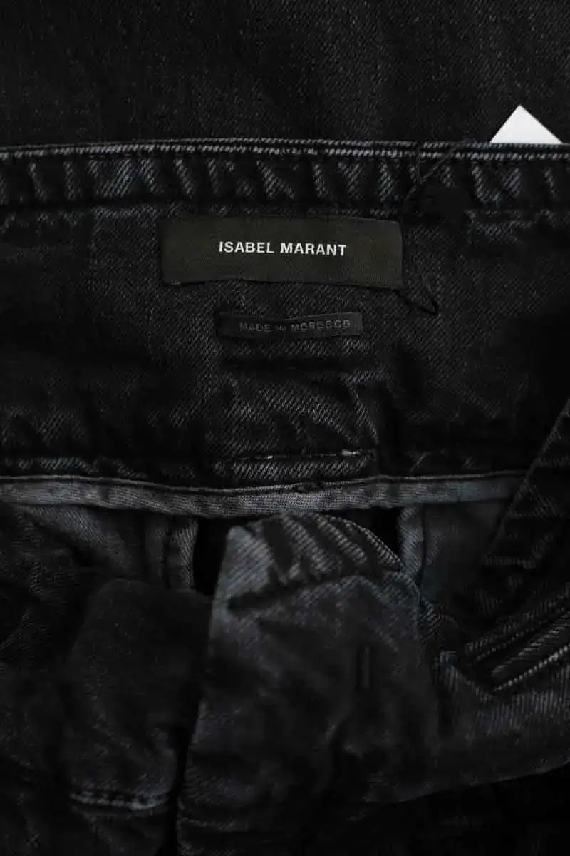 Jean droit Isabel Marant Nubaia Trousers Noir en Coton