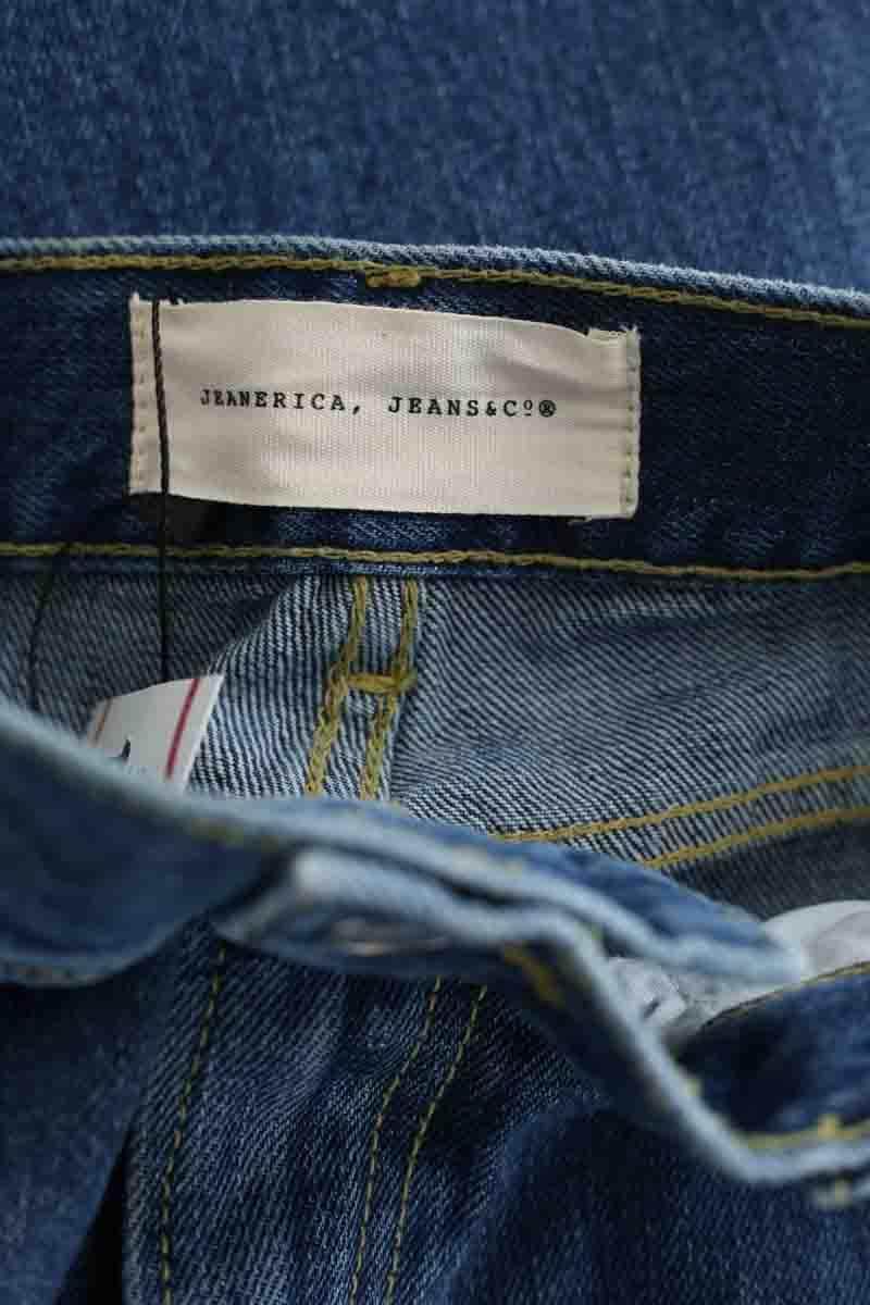 Jean droit Jeanerica Tom mid blue wash Bleu en Coton