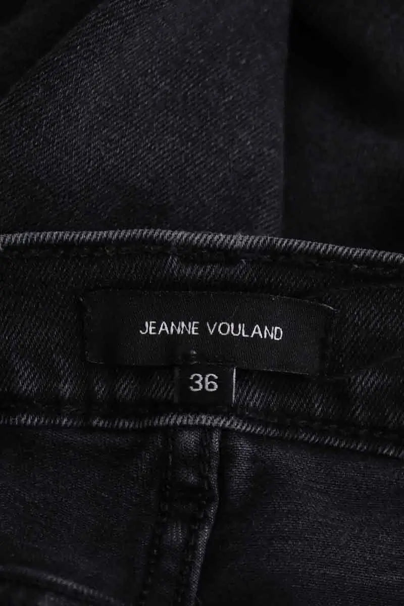 Jean droit Jeanne Vouland Noir en Coton