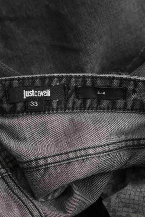 Jean droit Just Cavalli Gris en Coton