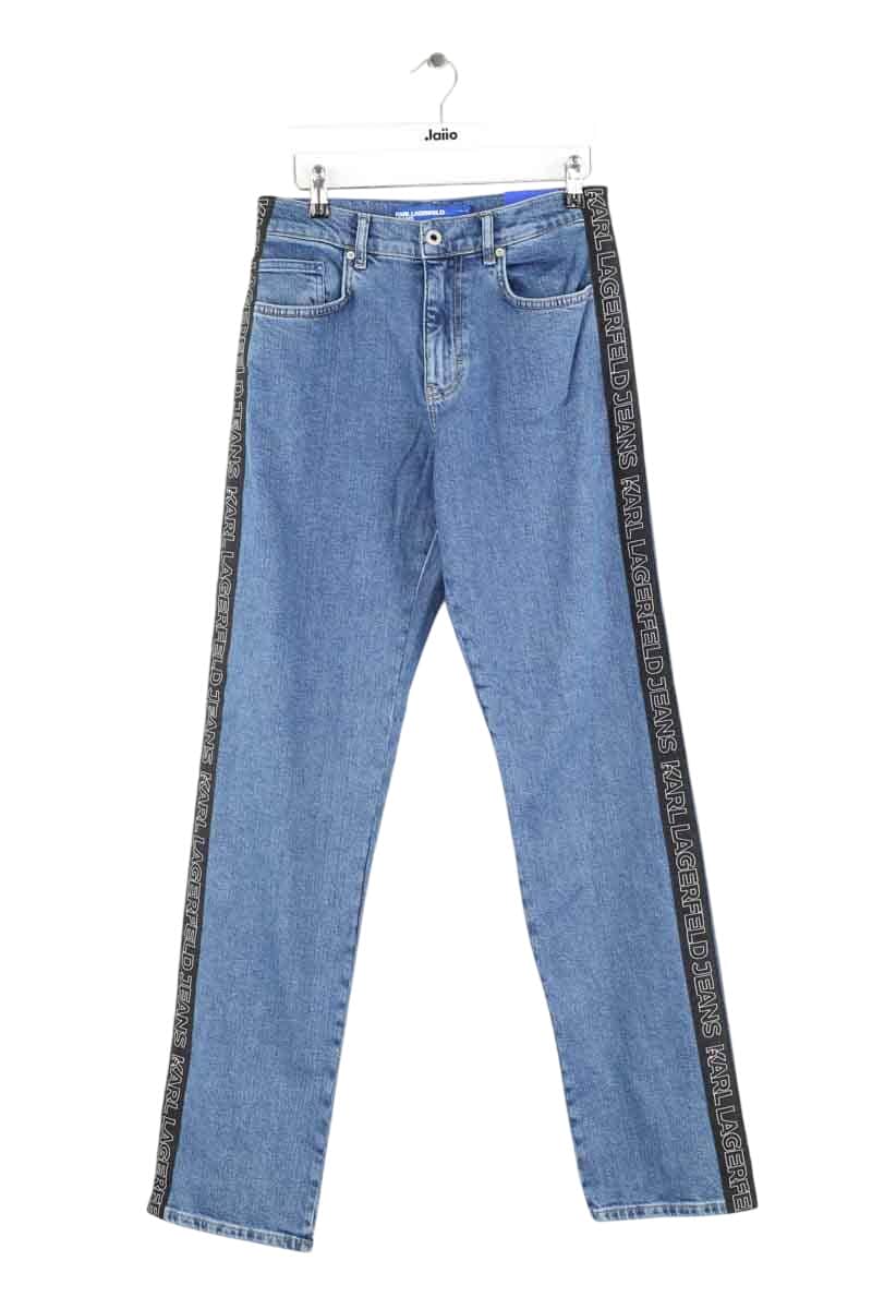 Jean droit Karl Lagerfeld Bleu en Coton - élasthanne, taille L - Seconde Main