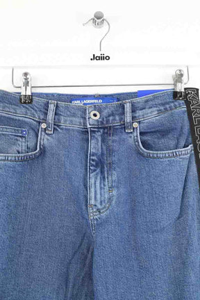 Jean droit Karl Lagerfeld Bleu en Coton - élasthanne