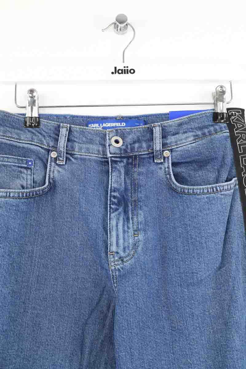 Jean droit Karl Lagerfeld Bleu en Coton - élasthanne
