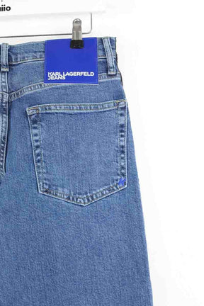 Jean droit Karl Lagerfeld Bleu en Coton - élasthanne