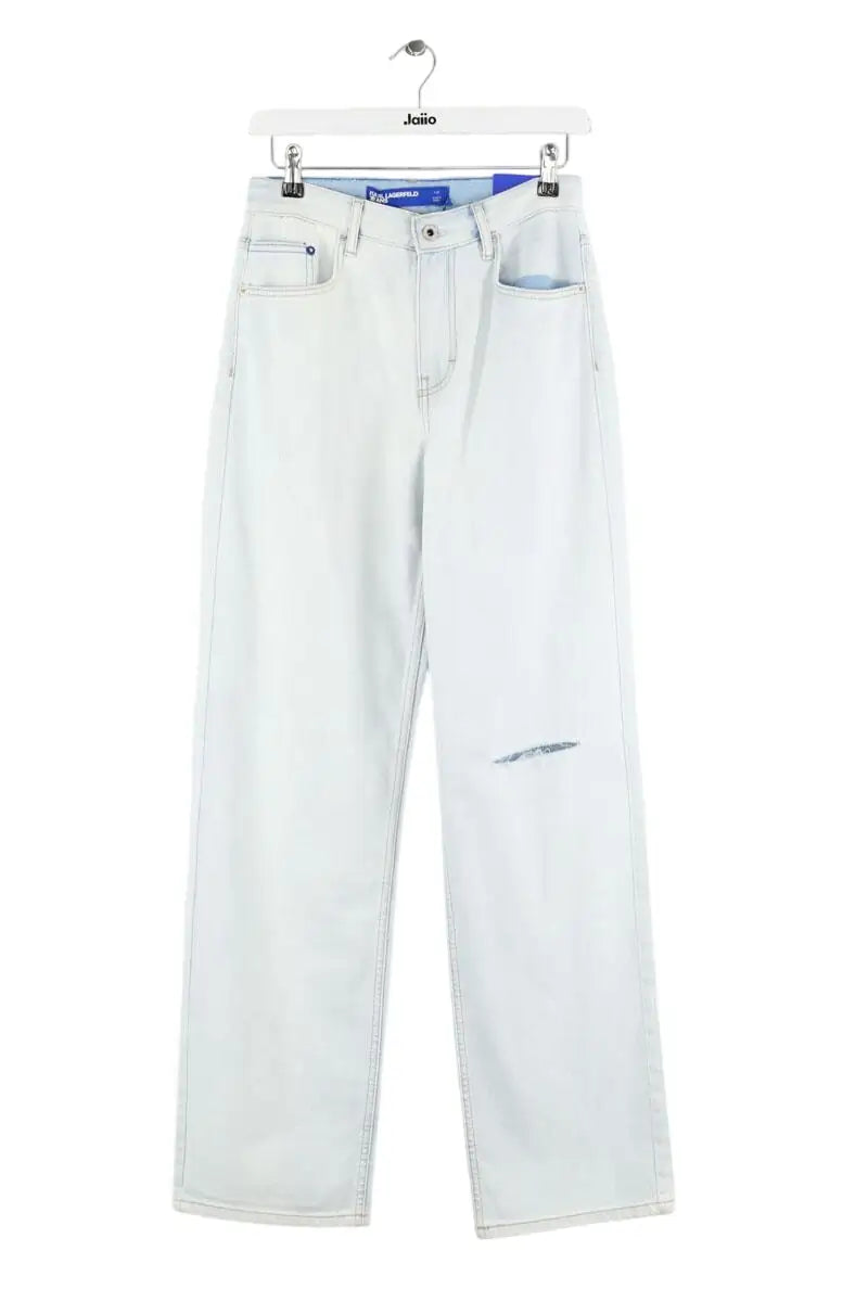 Jean droit Karl Lagerfeld Bleu en Coton, taille M - Seconde Main