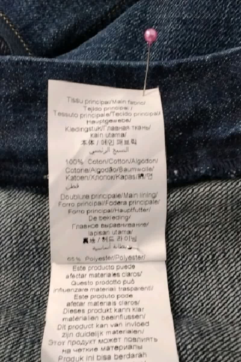 Jean droit Kenzo Bleu en Coton