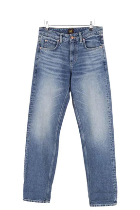 Jean droit Lee Bleu en Coton, taille M - Seconde Main