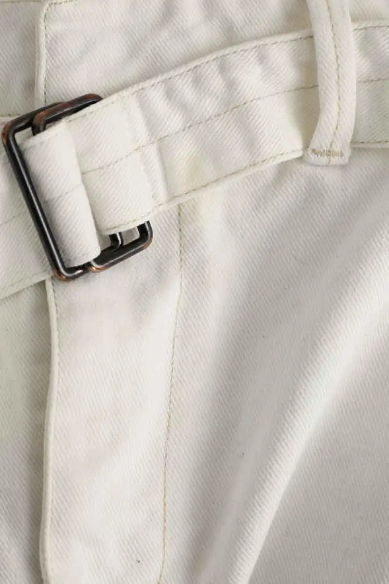 Jean droit Lemaire Blanc en Coton