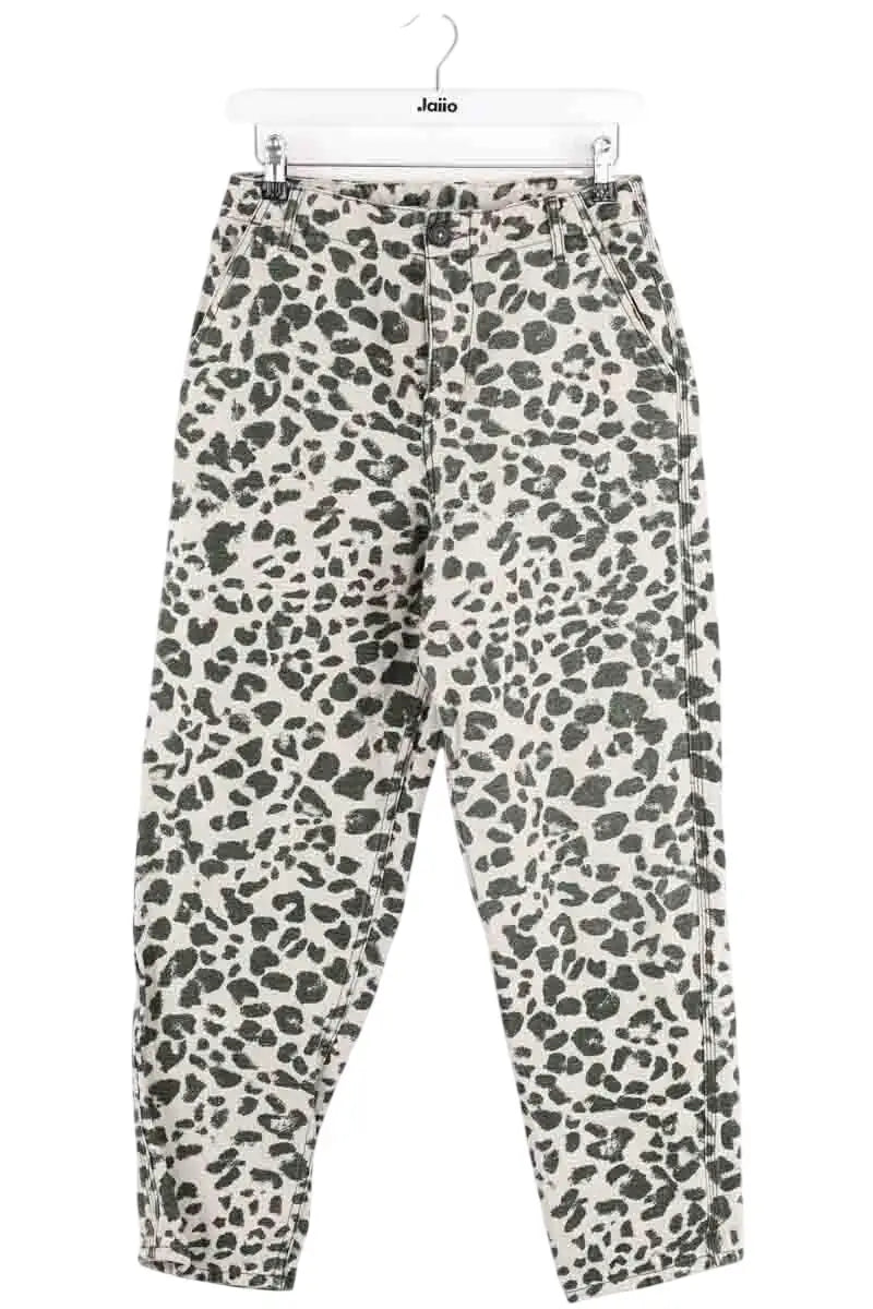Jean droit Leon & Harper Beige en Coton, taille S - Seconde Main