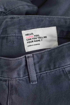 Jean droit Leon & Harper Gris en Coton