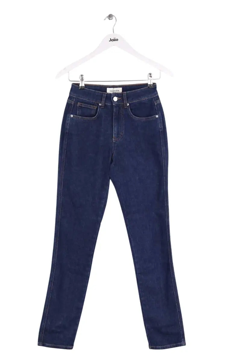 Jean droit Lepantalon Bleu en Coton, taille XS - Seconde Main