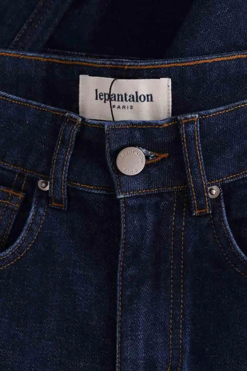 Jean droit Lepantalon Bleu en Coton