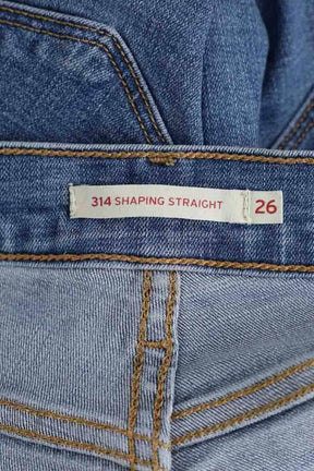 Jean droit Levi's 314 Shaping straight Bleu en Coton