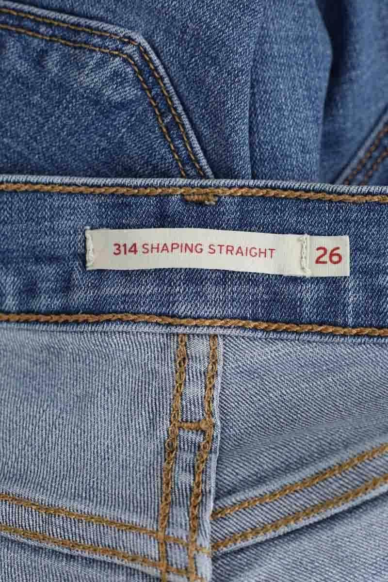Jean droit Levi's 314 Shaping straight Bleu en Coton